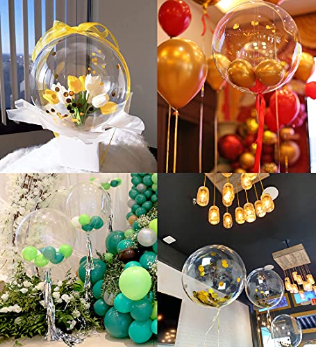 20 Inch Bobo Balloons Bubble Balloons, 10 Pcs Clear Bobo Balloon, Large Transparent Bubble Balloon for Christmas Wedding Birthday Party Decoration - Image 4