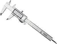 Paquímetro Digital Régua Eda 8 Polegadas 7VT Aço Inox 200 mm C/Estojo Cursor De Metal Milímetros Polegadas E Fr