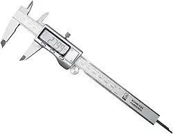 Paquímetro Digital Régua Eda 8 Polegadas 7VT Aço Inox 200 mm C/Estojo Cursor De Metal Milímetros Polegadas E Fr