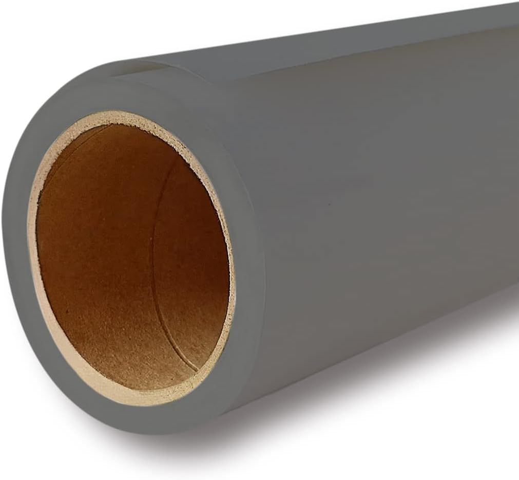 Yizhily Seamless Photography Photo Backdrop Background Paper Roll for Photoshoot 53 inches Wide x 16 feet Long, Neutral Grey