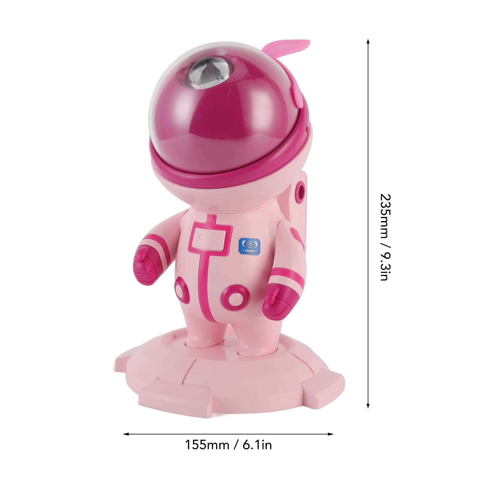 EMUKOEP de Luz Nocturna LED de Estrella Precisa, Luz de Proyección RGB Ambiental para Dormitorio Infantil, Lámpara de Astronauta USB (Rosa)