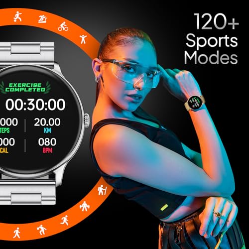 Fire-Boltt Newly Launched Phoenix Ultra Blaze Luxury Stainless Steel, Bluetooth Calling Smart Watch, AI Voice Assistant, Metal Body with 120+ Sports Modes, SpO2, Heart Rate Monitoring (Silver) (Image - 5)