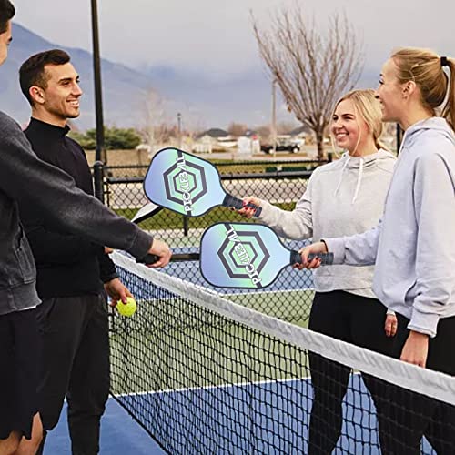 Raquetes de pickleball, conjunto de raquete de pickleball de equilíbrio superior silencioso para tre
