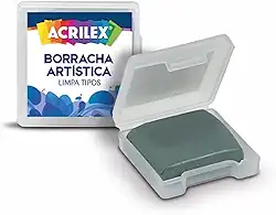 Borracha Artistica Maleável Limpa Tipos Acrilex Quadrada