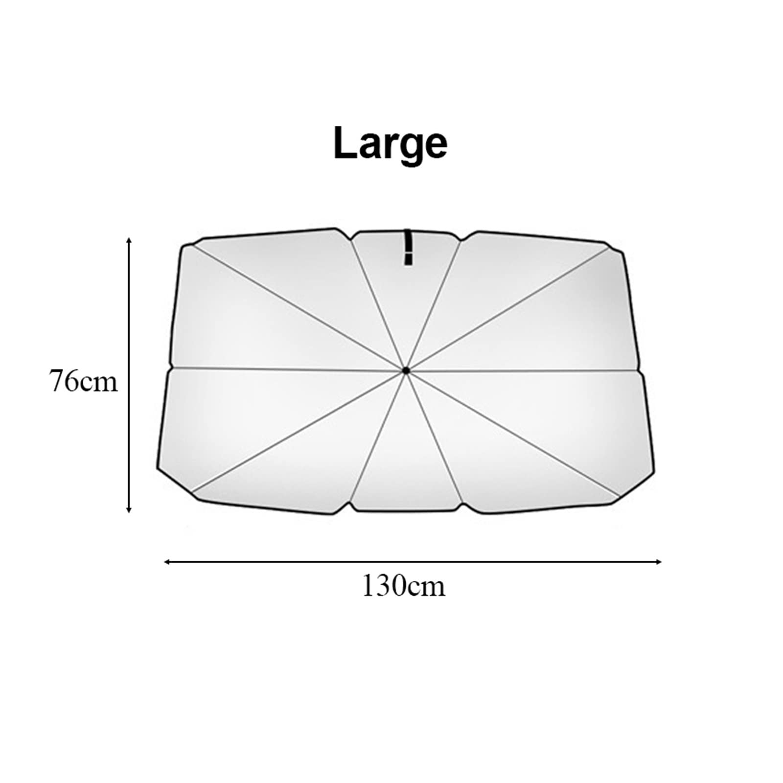daili Store Auto Parasole Ombrello Anteriore in Stile Parasole in Vetro Protezione Solare Panno Isolante Termico Ombrello for Auto Parabrezza Parasole (Color : Large)