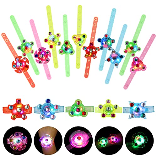 SCIONE Birthday Party Favors 48 Pack Kids Party Favors Goodie Bag Stuffers Light Up Bracelets Fidget Toy Pack Return Gifts for Kids Birthday Halloween Christmas Valentines Easter Light Up Party Faovrs
