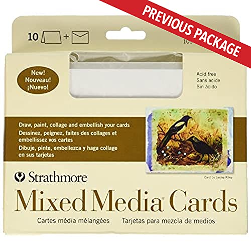 Strathmore Mixed Media Vellum, 5 X 6-7/8 Inches, White, 10 Cards & Envelopes #TOP1