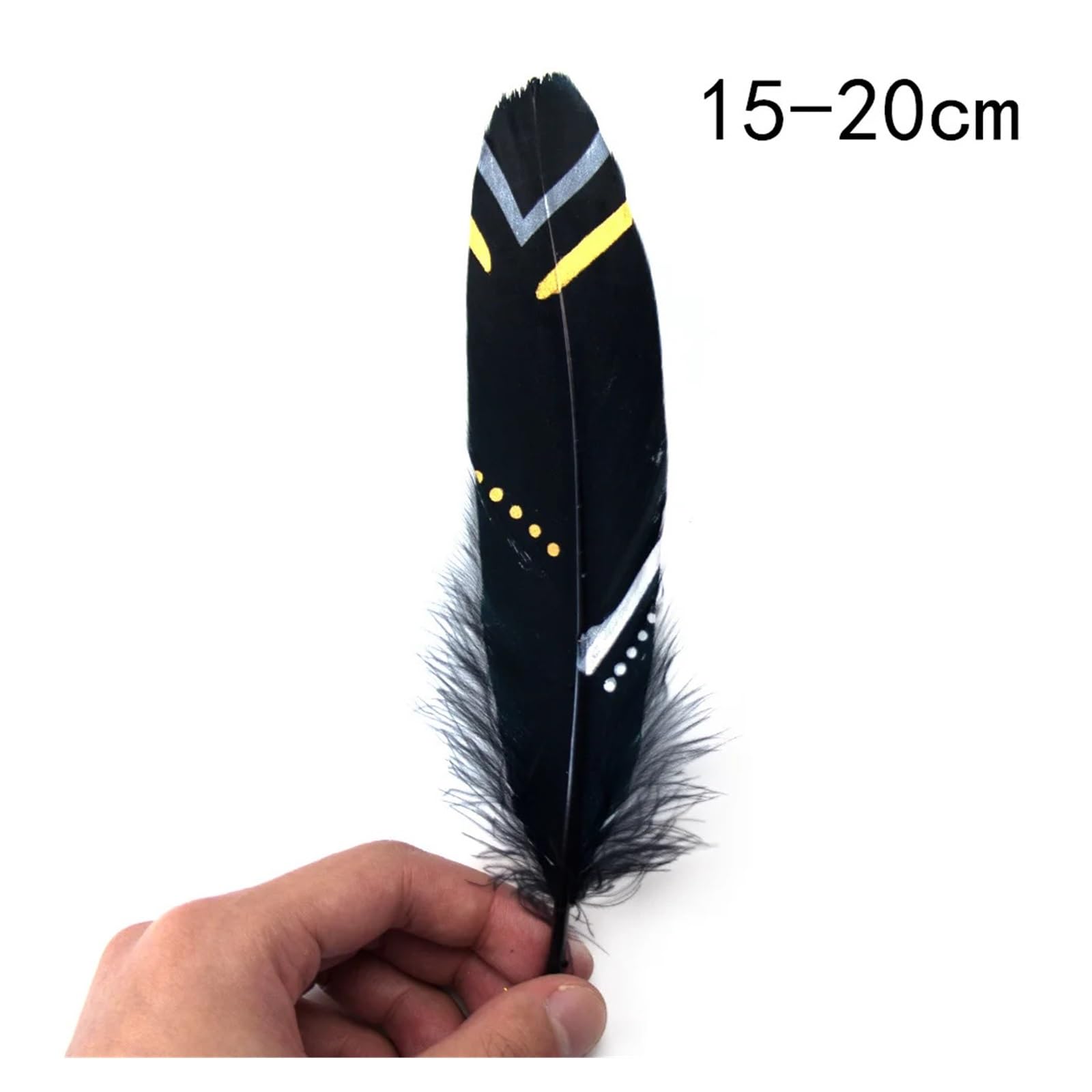 Plume d'oie naturelle en or noir, plumes d'aiguille, bijoux artisanaux, décoration DIY(Style I,100PCS)