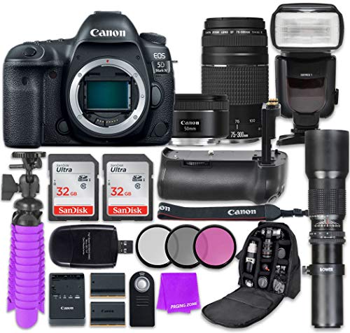 Canon EOS 5D Mark IV cámara DSLR con lentes y accesorios