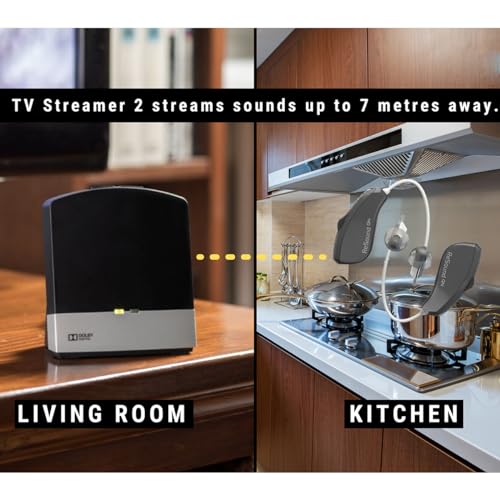 AIERTING Resound Unite TV Streamer 2, Preto, 2.4 GHz, TV, Computador, Tablet, Rádio, Som Cristalino
