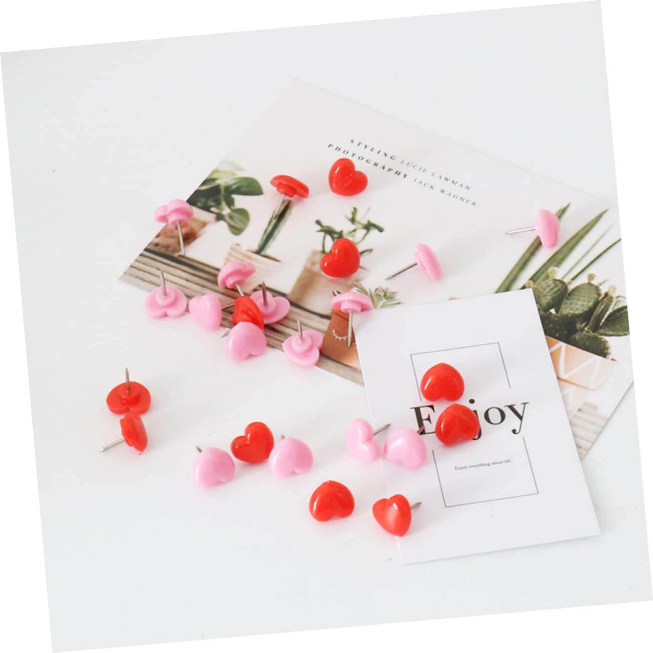 SHINEOFI Tachuelas De Corcho Forma De Corazón Multi-funcionales para Tableros De Anuncios Decoración De Paredes y Mapas Cajas