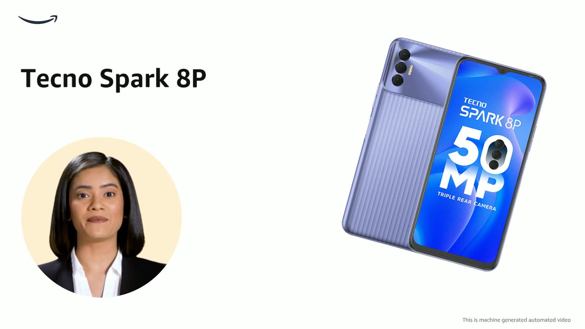 TECNO Spark 8P (Iris Purple, 4GB RAM,64GB Storage)| 50MP