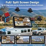 6CH AI 4G WiFi GPS Commercial Vehicle Camera System for Trucks/RVs/Trailers/Tractors, 10.1” Touch Screen Monitor with 4x1080P Rear/Side Cameras, Dual TF Card MDVR Recording, Live View via APP/Web/PC - Image 5