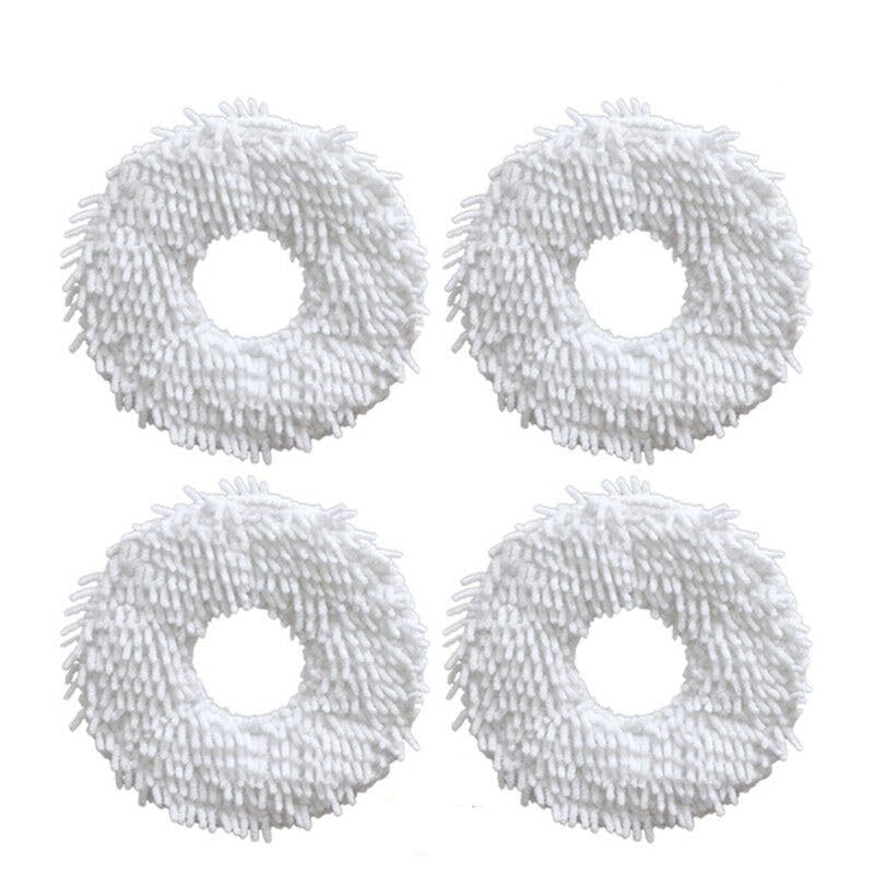 ZHICHENG 4pcs Mop Cloth Compatible with E/covacs X1 omni Turbo / T10 / T10 Turbo / T20 Pro / T20 Pro + robot vacuum cleaner rag Accessory