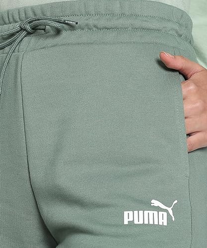 Image of Puma Women's ESS High Waist Shorts | Comfortable Cotton-Blend High Waist Knitted Shorts for Women | Ribbed Waistband | Ideal for Gym, Travel & Everyday Wear