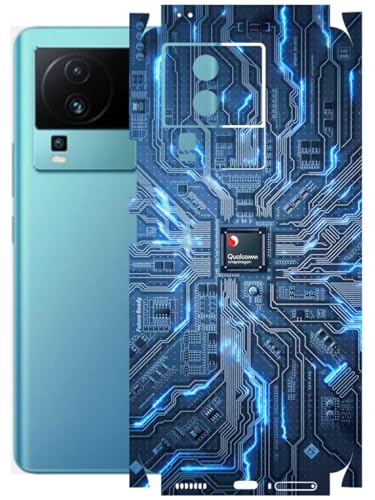 Image of AtOdds - Full Body Back Screen Guard Protector Film - Lamination Wrap Skin Sticker Compatible with IQOO NEO 7 PRO (5G) | Scratchproof Matte Finish (Circuit)