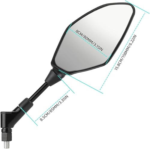 Miniatura 2 de BEUTEE Rearview Mirrors Compatible with MT07 MT09Tracer 9009GT Tenere 700 MT10 MT03 MT25 MT01 MT 07 09 Motorcycle Rear View Mirror Side