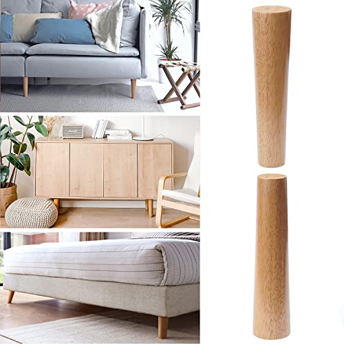 NAKUPENDA Furniture Feet Wooden Set of 4 Sofa Feet Wooden Furniture Legs Straight Tapered Replacement Furniture Feet for Sofa TV Cabinet Bed Couch Chair Tea Cabinet (20 cm Height) - Image 3