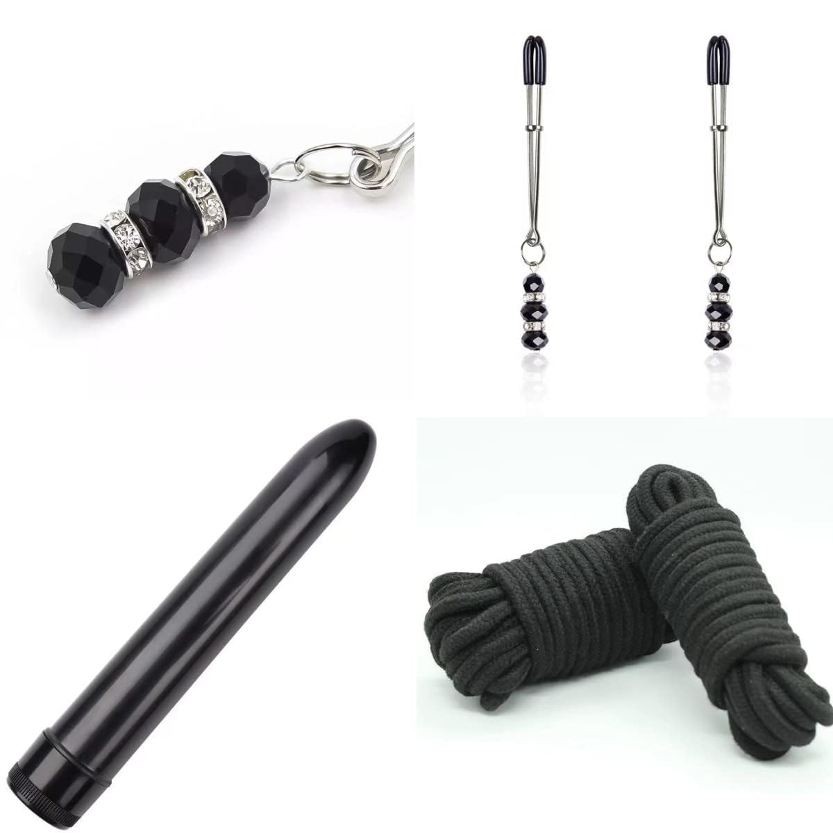 LEQC BDSM Restraints Sex Toys 27pc Bondage Restraints Set Fetish Bed Restraints Kits for Beginners,Gang Ball Play, Vibrators Massagers, Bondage kit for Couples Sex: 18 Pcs