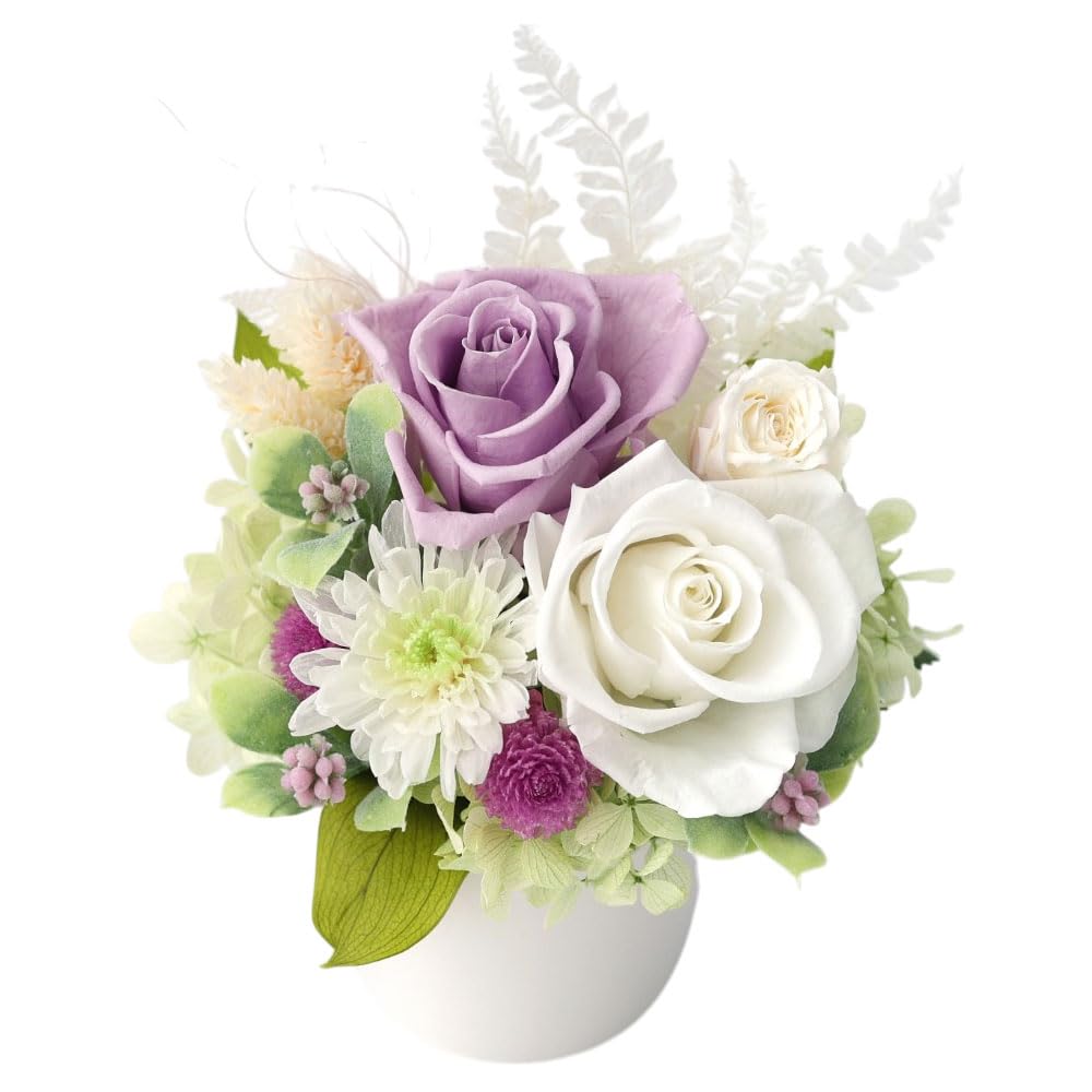 Amazon｜花由 プリザーブドフラワー お供え 仏花 アレンジメント 白妙