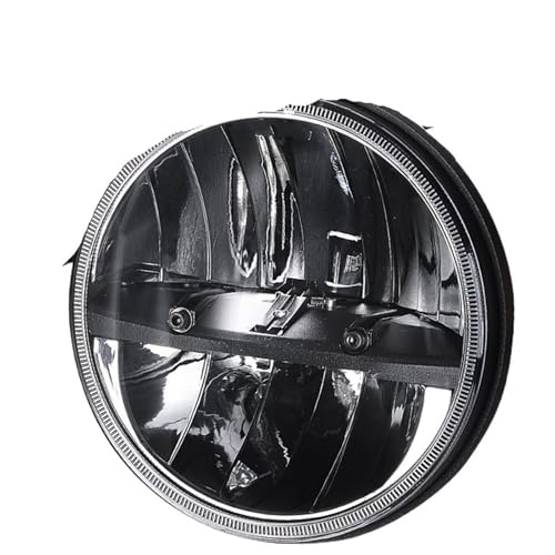 Phare de moto H4 noir LED 7 pouces pour Jeep Wrangler et motos custom