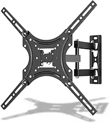 Suporte Articulado De Parede Para TV 26' A 55' Polegadas Duplo 360° E 180° Drywall E Madeira Compatível Com Samsung LG AOC TCL Philco Philips Universal