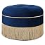 Navy Blue Velvet With Gold Trim