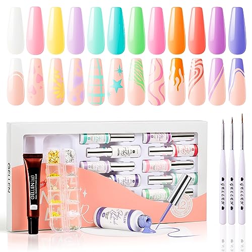 Set de esmaltes de gel pastel Gellen, 12 colores miniatura 1