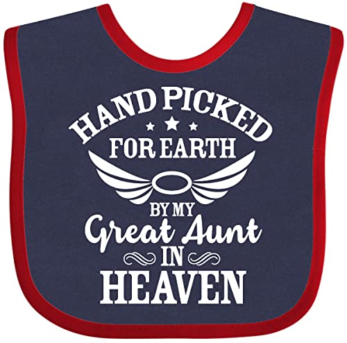 inktastic Handpicked for Earth By My Great Aunt in Heaven Baby Bib