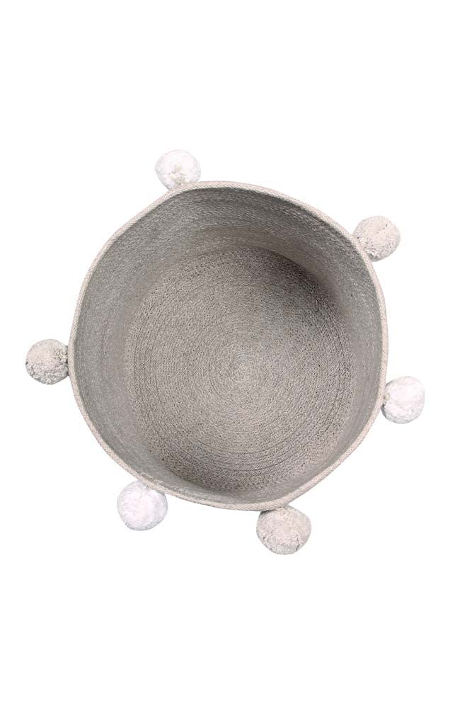 Lorena Canals Aufbewahrungskorb Bubbly Natürliche Baumwolle -Hellgrau - Weiß- 30x30x30 cm