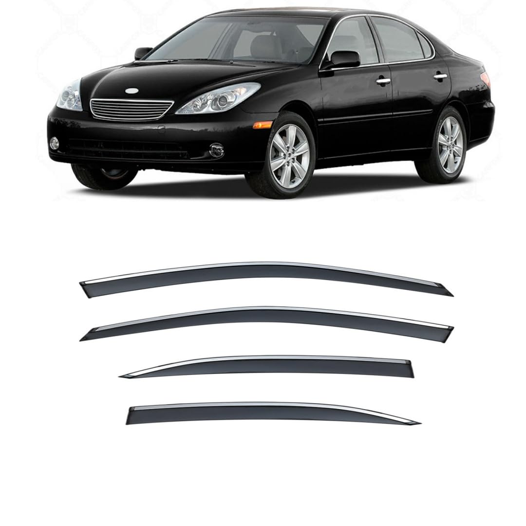 FENGJP Car Window Wind Deflectors for Lexus ES XV30 2002-2005, Window Wind Deflector Visor Rain Smoke Guards Automotive Accessories