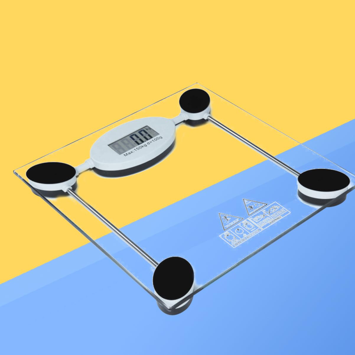 Báscula de Baño Digital de Vidrio con Pantalla Táctil Electrónica Portátil de Sensor de Alta Precisión para Peso Corporal