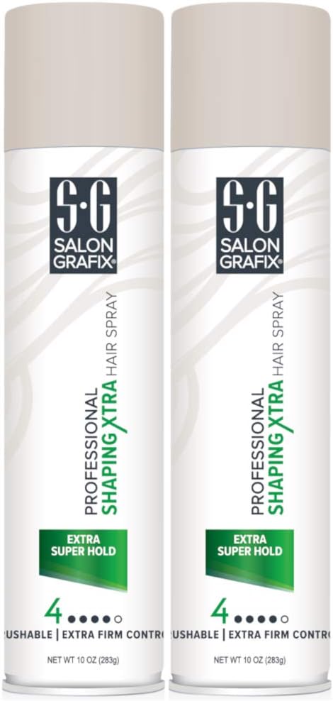 Shaping Hair Spray - Brushable and Freshly Scented Hairspray for Women and Men - Professional Quality Result - Extra Super Hold - 2 pc