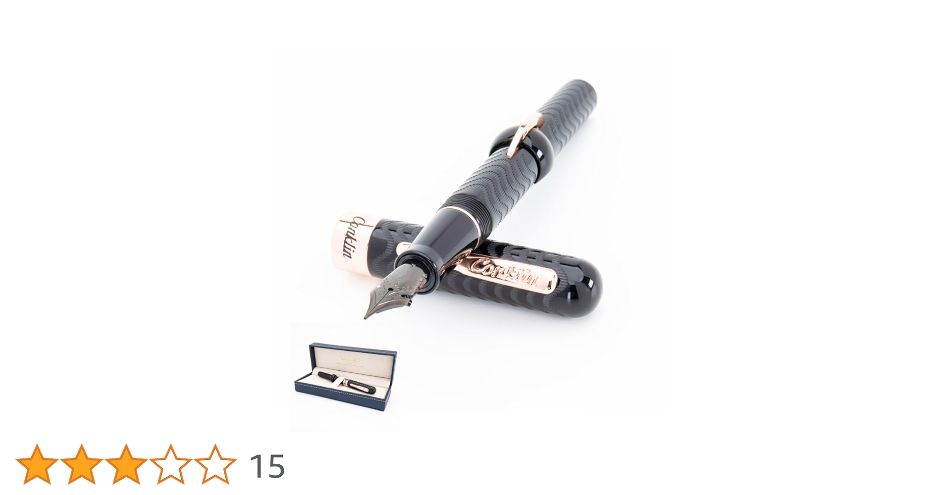 Amazon | Conklin Mark Twain クレセントフィラー 万年筆 - ブラック