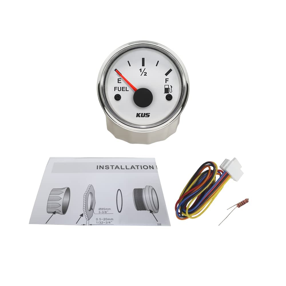 KUS Ölstandsanzeige, Messgerät, 240-33 Ohm, mit Hintergrundbeleuchtung, 12 V/24 V, 52 mm