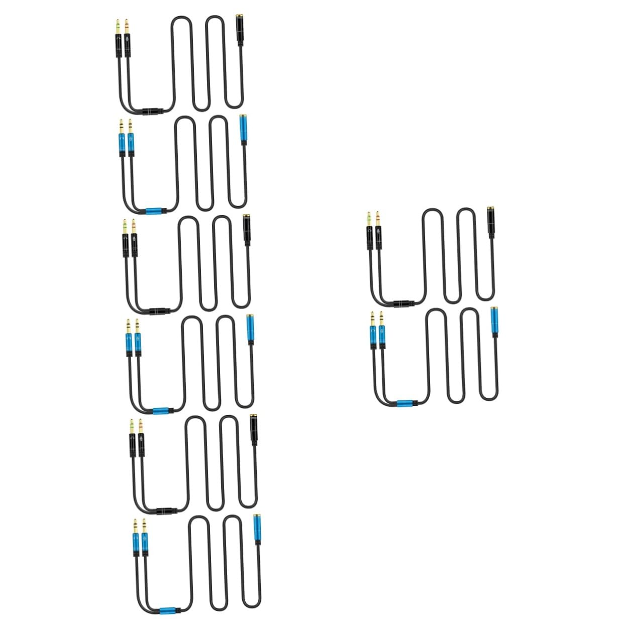 ABOOFAN 4 Set Splitter Cavo Microfono Auricolare Splitter Accessorio Audio Auricolari Porta Cavo Per Laptop E Smartphone 2 Pezzi * 4