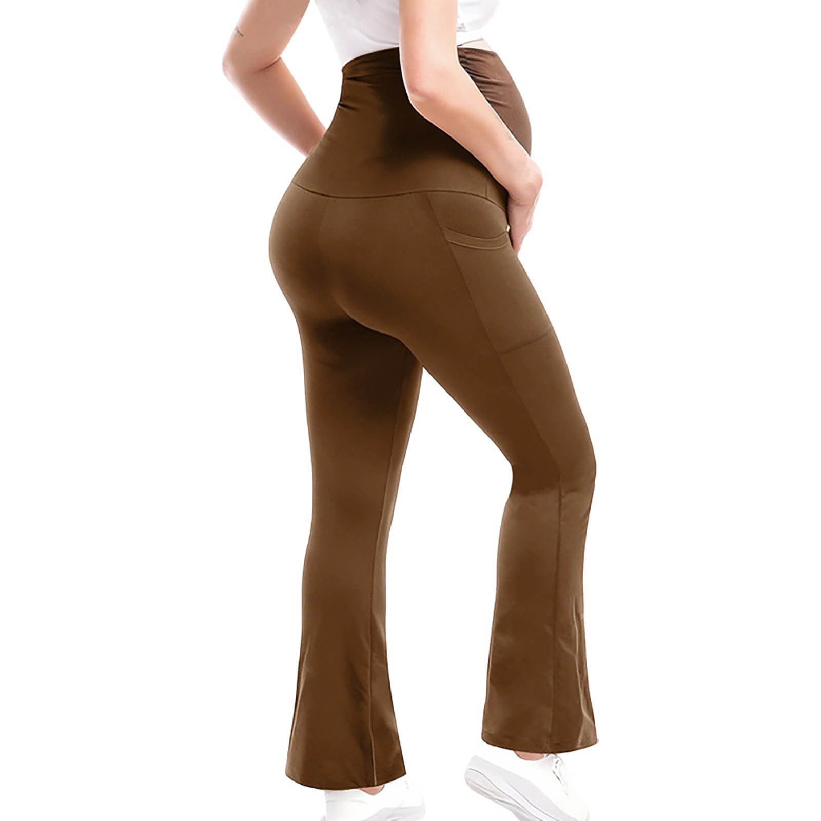 Generisch Umstandshose Umstandsmode Freizeithose Stretchgummi Yogahose Workout Elastisch Schwangerschaftsleggings Sportleggings Einfarbig Umstandsleggings Jogging High