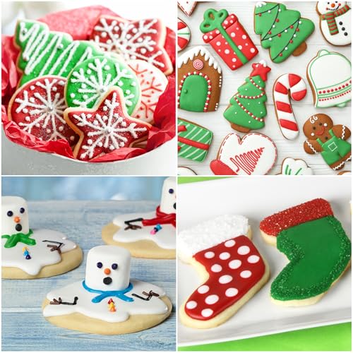 Image of Cake Mate Cookie Icing Bundle - White, Red, and Green Decorating Icing for Cake, Dessert, and Cookie Decorating (21 ounces total)