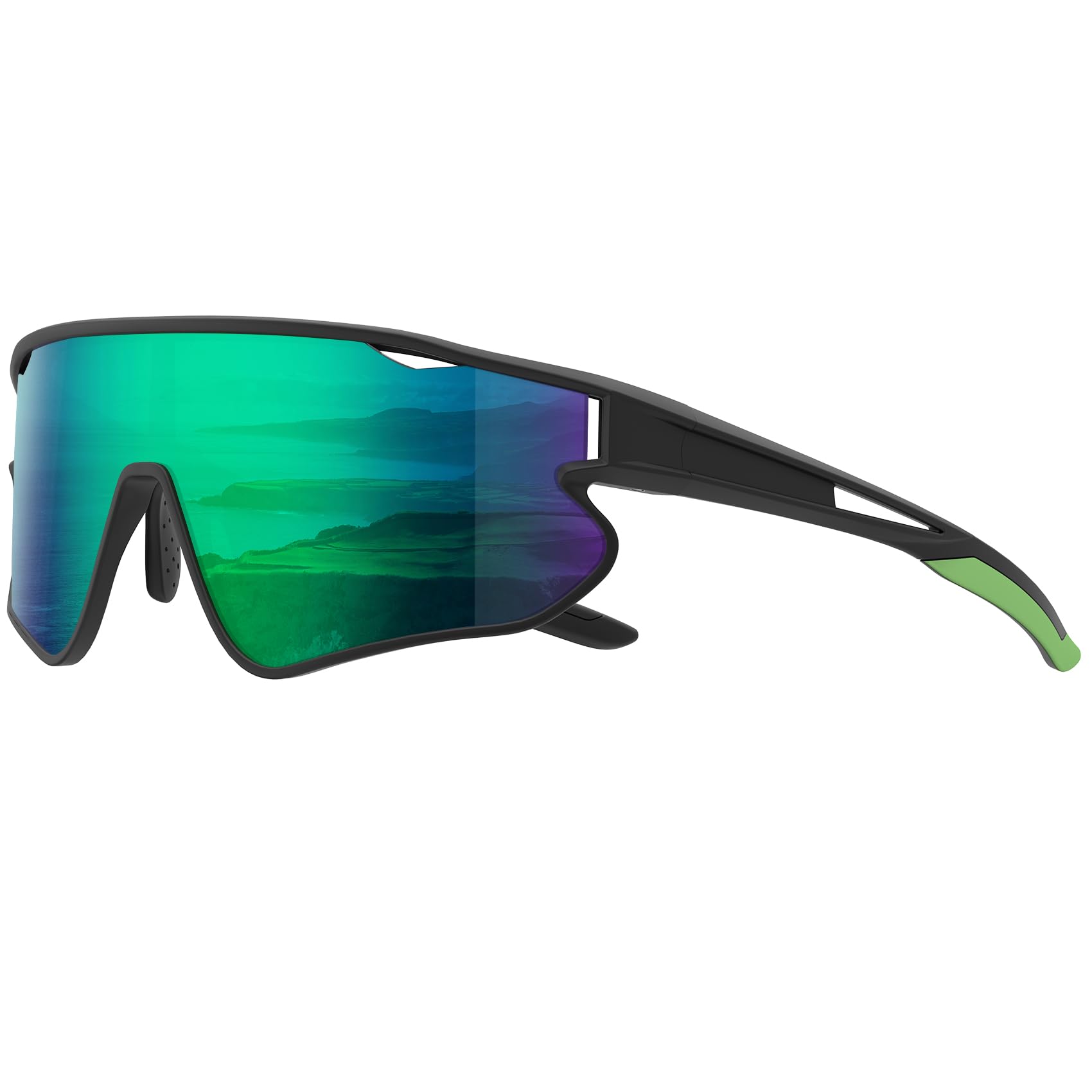 HENGOSEN Sport-Sonnenbrille Polarisiert-Sonnenbrille Herren-Damen Fahrradbrille: Sportarten Radfahren Laufen UV400 Schutz