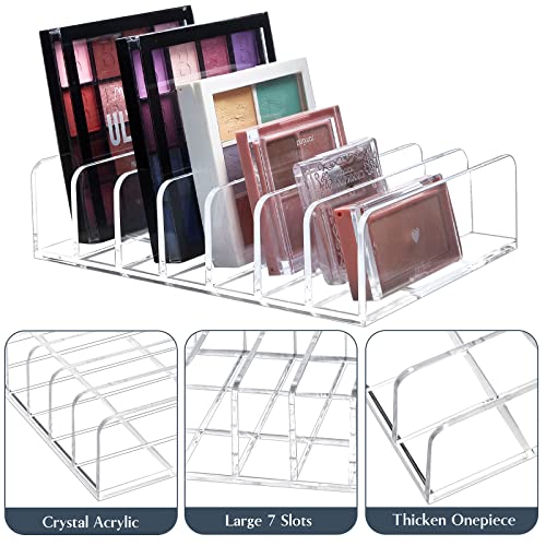 Tuzazo 2 Pack Acrylic Eyeshadow Palette Makeup Organizer - 7-Section Makeup Palette Organizer - Cosmetics Display Storage Holder For Eyeshadow Palettes Blush Contour Kits Sunglasses #TOP2