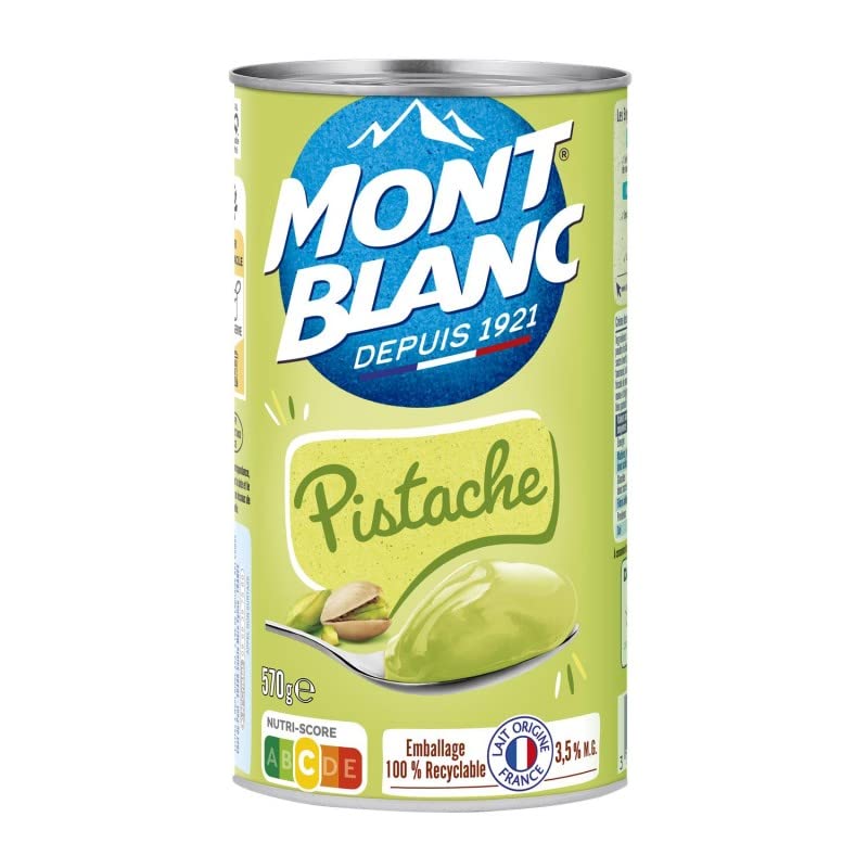 MONT BLANC - Crème Dessert À La Pistache 570G - Lot De 4