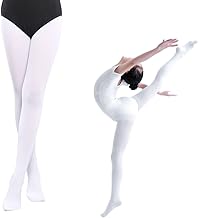 EULANT Ballet Tights for Girls, 90 Den White Dance Tights, Stretch Thick Tights Women's Pantyhose, Girls' Ballet Socks for Ballet Presentation/Ballet Classes