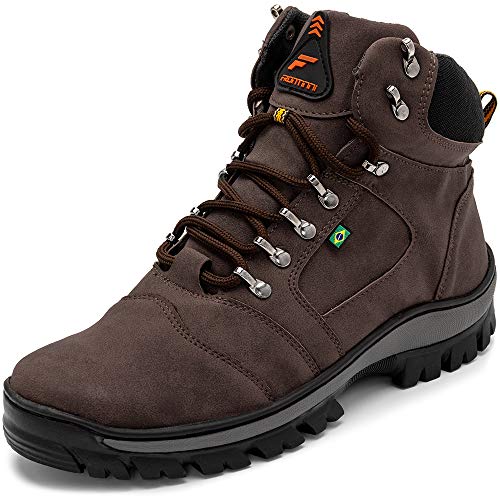 Bota Coturno Adventure Masculino Militar Confort (39, Marrom, preto)