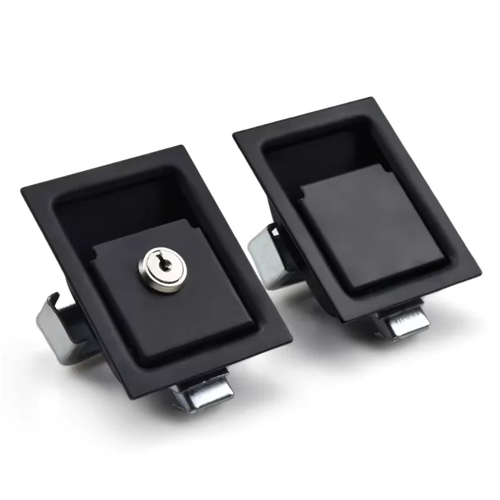 Boîte de distribution serrure de porte d'armoire de commande en acier inoxydable serrure plate nettoyage assainissement de voiture nettoyage de voiture serrure de porte de voiture poubelle 1 pièces(XK