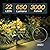 Linkind Solar Lights Outdoor Waterproof IP67, StarRay Dusk-to-Dawn Outdoor Solar Lights, 3 Lighting Modes Solar Spot Lights Outdoor for Garden, Yard, Landscape (Warm White, 2 Pack)