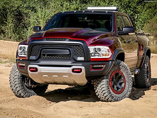 Mostplus Projector Headlight Assembly Compatible With 2009-2018 Dodge Ram 1500/2010-2018 Ram 2500 3500 Front Lamp With Led Drl-Chrome Housing/Clear Lens/Amber Reflector #TOP7