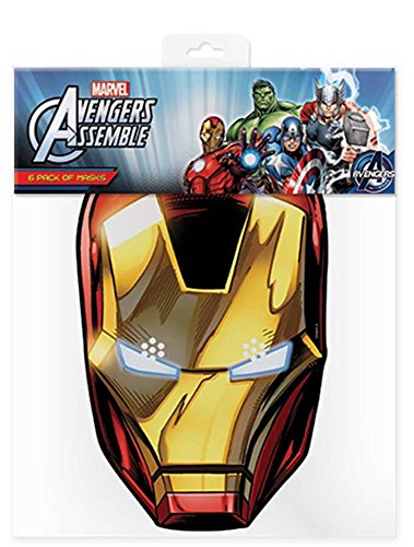 empireposter Iron Man - Marvel Masque en Carton (Effet Satiné, Trous aux Yeux et Ruban en Caoutchouc - Taille 30 x 20 cm