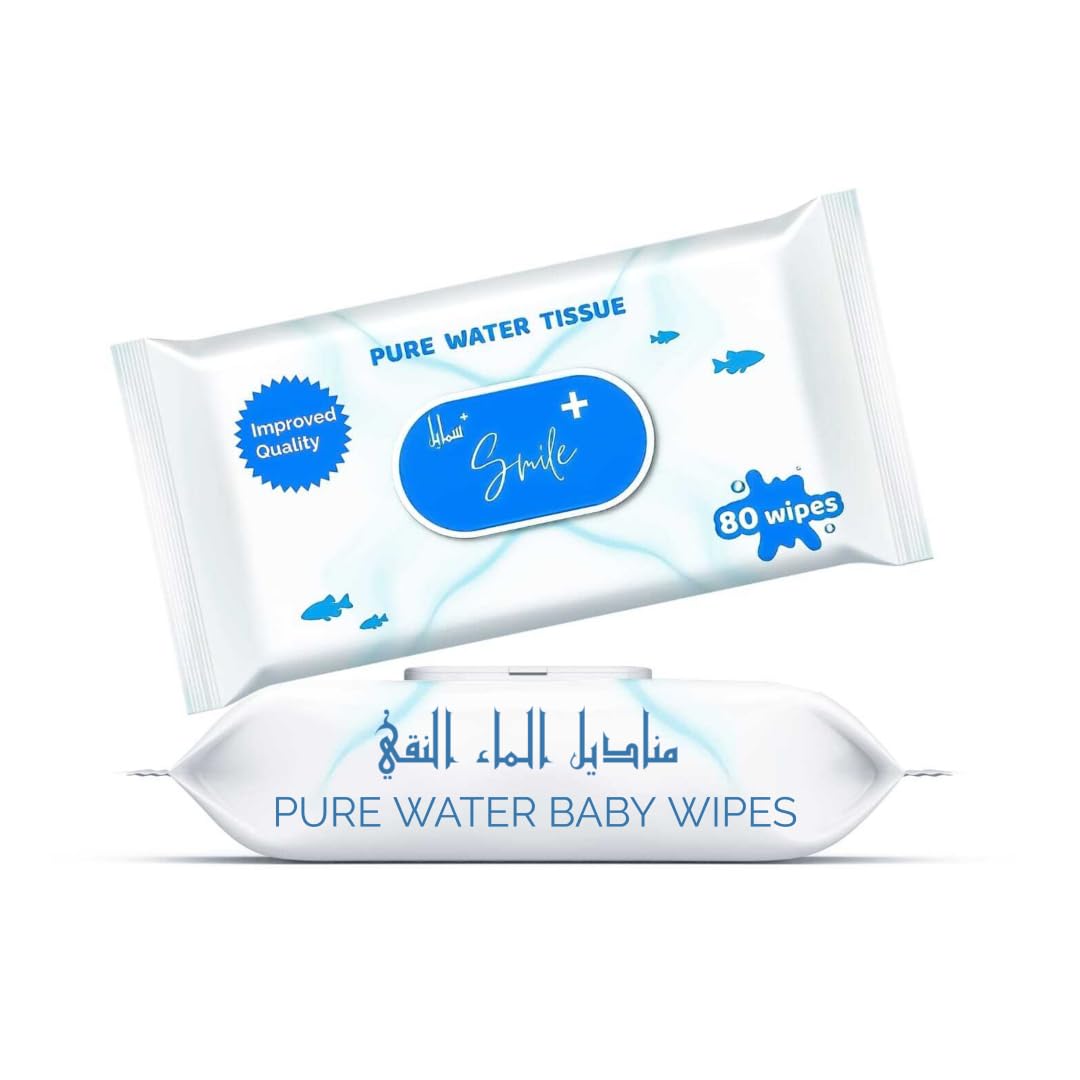 Pure Water Baby Wipes, 160 count, Cleanse, Moisturize, Refresh, Hypoallergenic and Unscented, Pack of 2