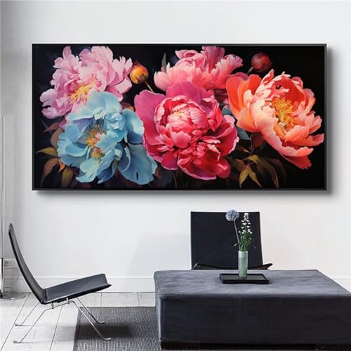 Art diamant artisanat strass fleurs idée cadeau DIY grand format