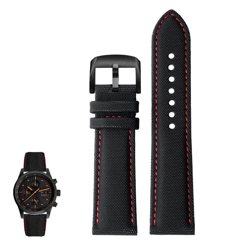 Bracelet cuir 21mm anti-usure pour montre de sport Mido Commander M021